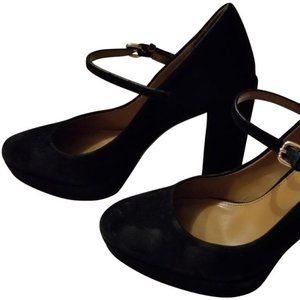 Coach Black Suede Maryjane Pumps